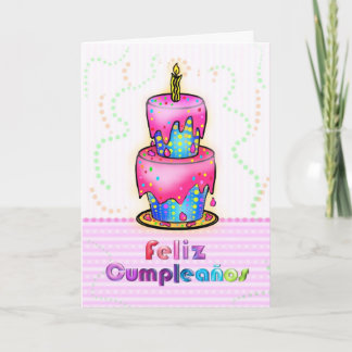 Carte Feliz cumpleaños Amusement espagnol Anniversaire G