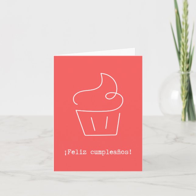 Carte ¡Feliz cumpleaños !, anniversaire heureux en Espag (Devant)