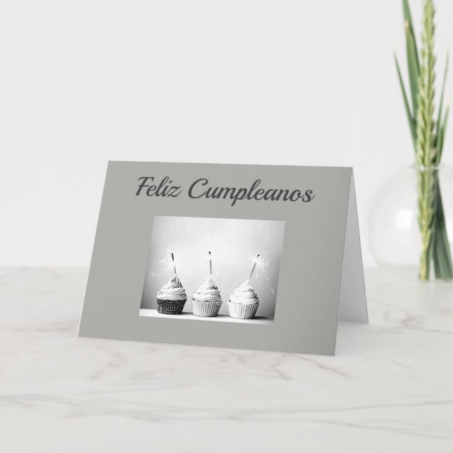 CARTE **FELIZ CUMPLEANOS**-HEUREUX ANNIVERSAIRE ESPAGNOL (Devant)