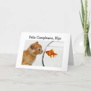 CARTE FELIZ CUMPLEANOS, HIJO=HEUREUX FILS D'ANNIVERSAIRE