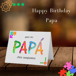 Carte Feliz Cumpleaños Papá Lettres lunaires