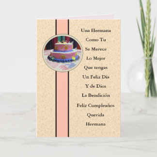 Carte Feliz Cumpleaños Querida Hermana
