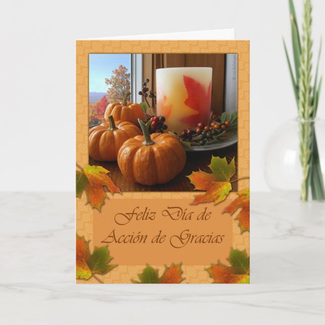 Carte Feliz Dia de Accion de Gracias Thanksgiving (Devant)