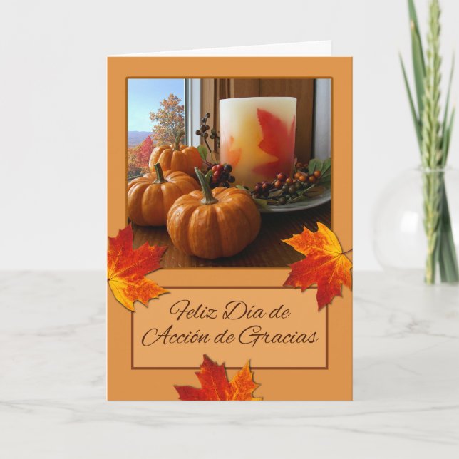 Carte Feliz Dia de Accion de Gracias Thanksgiving (Devant)