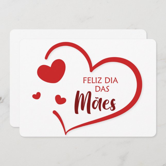 Carte Feliz Dia De La Madre (Devant / Derrière)