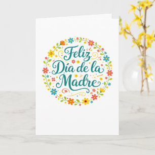 Carte Feliz Dia De La Madre Calligraphie de la fête des