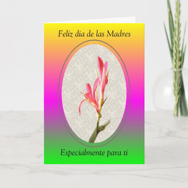 Carte Feliz dia de las Madres, Especialmente... (Devant)