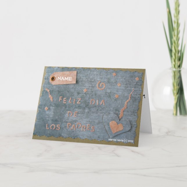 Carte Feliz Dia de Los Padres (Personnaliser) (Devant)