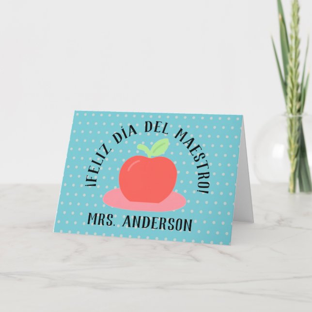 Carte Feliz día del maestro/Happy Teacher's Day Card (Devant)