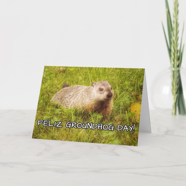 Carte Feliz Jour de la Marmotte ! (Devant)
