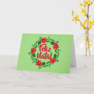 Carte Feliz Natal Portugais Joyeux voeux de Noël