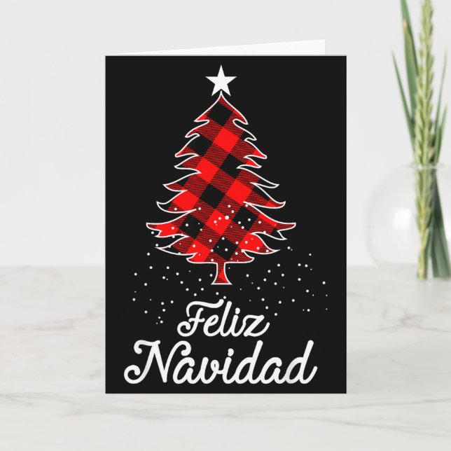 Carte Feliz Navidad Shirts Family - Christmas Trees Buff (Devant)