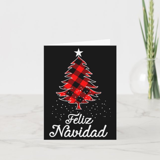 Carte Feliz Navidad Shirts Family - Christmas Trees Buff (Devant)