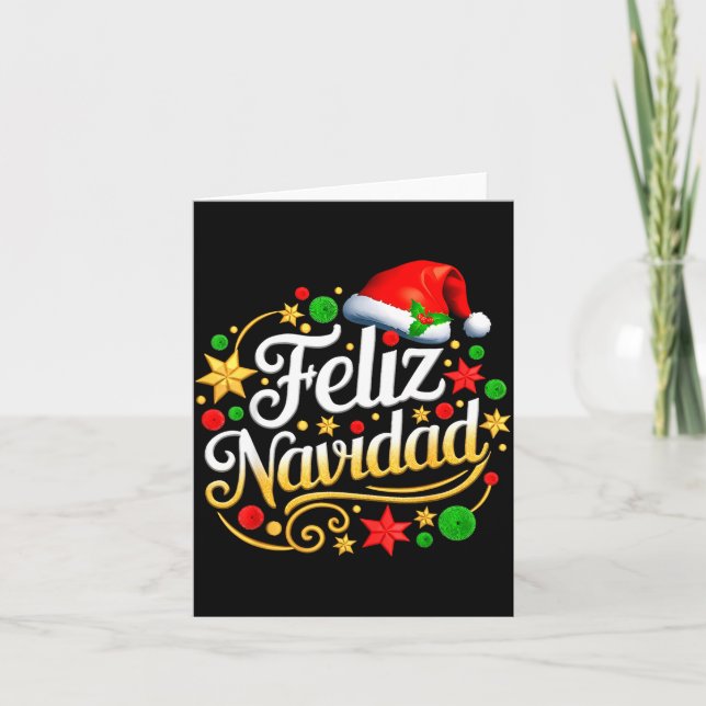 Carte Feliz Navidad Spanish Mexican Christmas Xmas Holid (Devant)