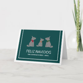 Carte Feliz Navidog, Funny Noël espagnol