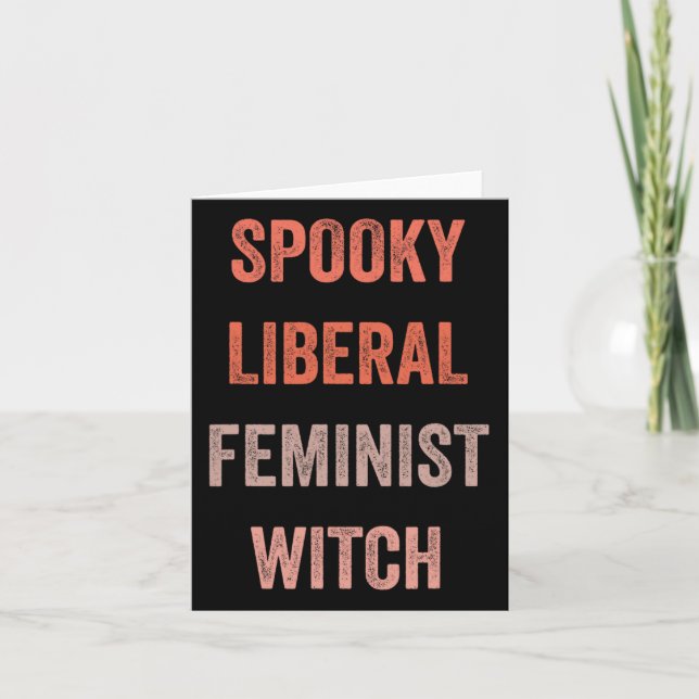 Carte Feminist sorcière libérale Funny coût de la tenue  (Devant)