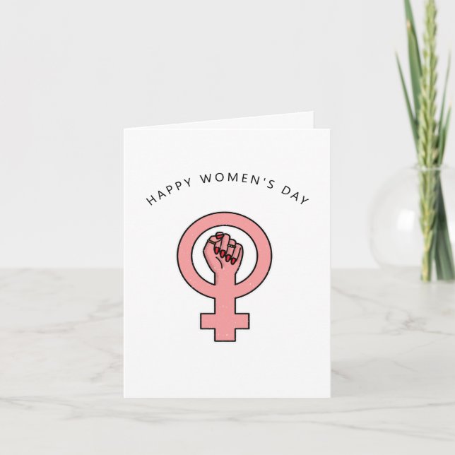 Carte féministe féministe féministe de la fête de la fem (Devant)
