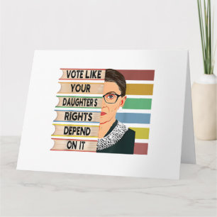 Carte Feministe Ruth Bader Ginsburg RBG Citation Girl Wi