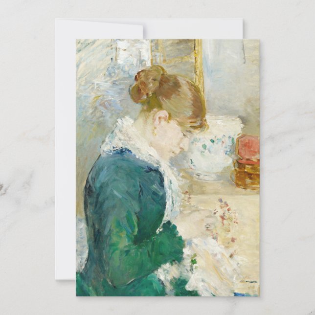 Carte Femme à coudre | Berthe Morisot (Devant)
