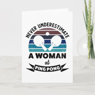 Carte Femme à Ping Pong Funny ping-pong Gift Moms