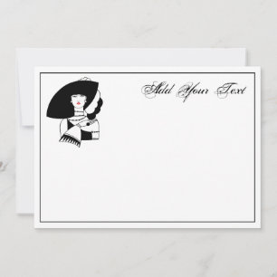 Carte Femme Art Déco En Gros Gants Casquettes RL