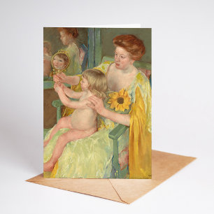 Carte Femme au tournesol   Mary Cassatt