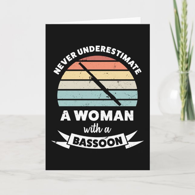 Carte Femme avec Bassoon Drôle Drôle cadeau maman (Devant)