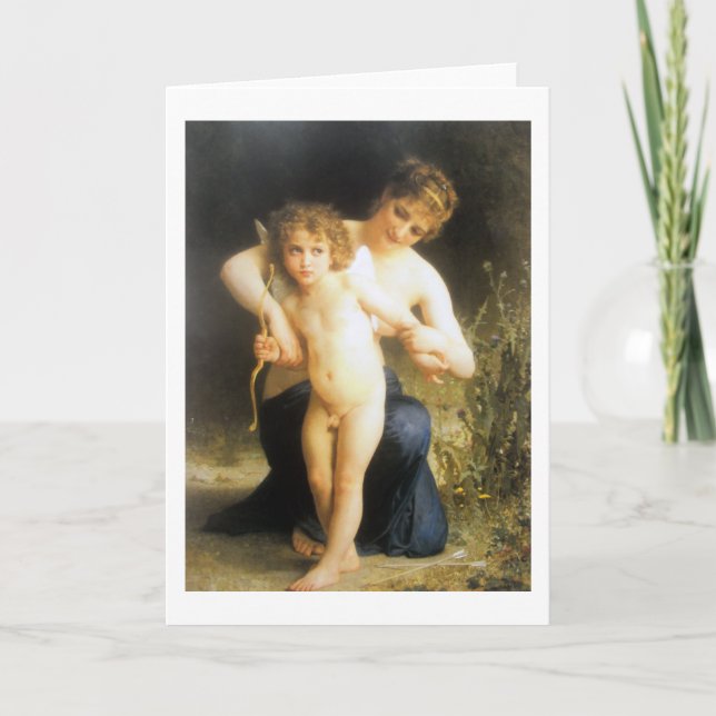Carte Femme avec Cupidon, Bouguereau (Devant)