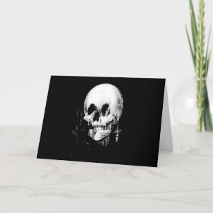 Carte Femme avec Halloween Réflexion crâne en miroir
