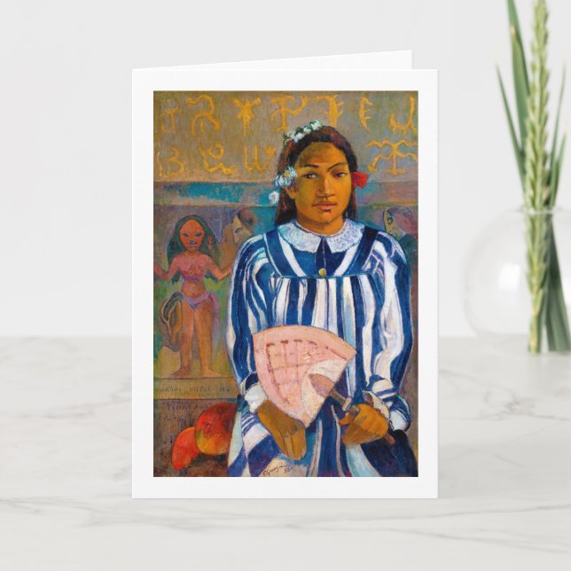 Carte Femme avec un ventilateur, Gauguin (Devant)