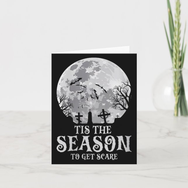 Carte Femme C'est La Saison Y Lune Hantée Halloween Créa (Devant)