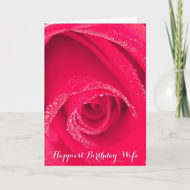 Carte Femme d'anniversaire la plus heureuse (Devant)