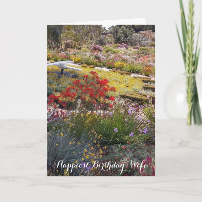 Carte Femme d'anniversaire la plus heureuse (Devant)