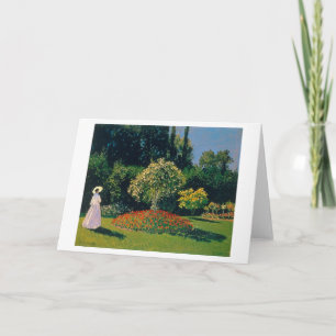 Carte Femme dans un jardin, Monet