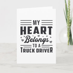 Carte Femme de camion Mon coeur appartient à un conducte