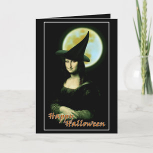 Carte Femme de cuisine Mona Lisa Halloween