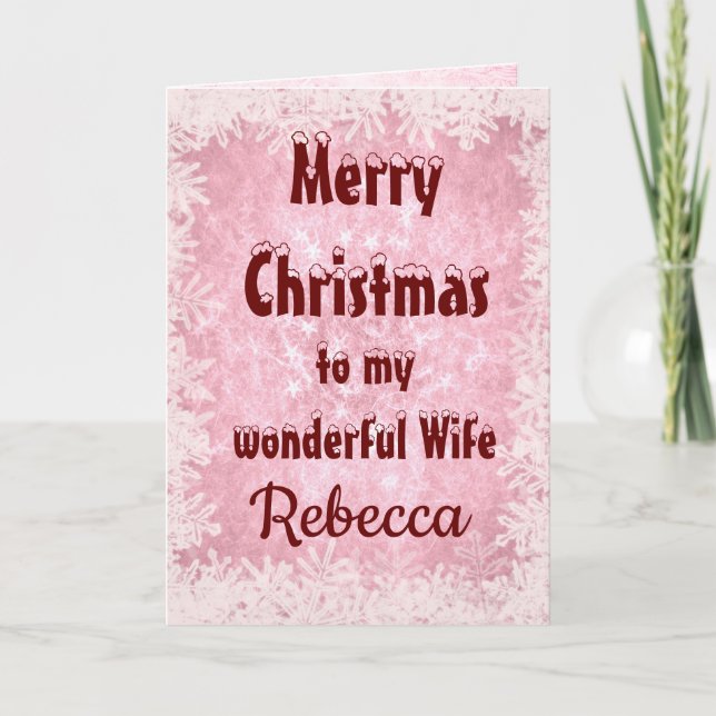 Carte Femme de Noël Joyeuse personnalisée (Devant)