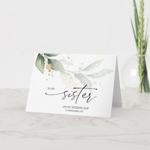 Carte Femme d'honneur à soeur cadeau de jour de mariage 