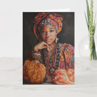 Carte Femme du Tchad - Portrait ethnique de femme africa