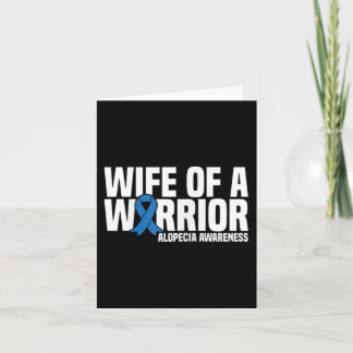 Carte Femme d'un guerrier Bleu Ruban Alopécie Sensibilis