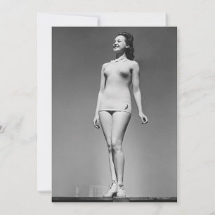 Carte Femme en maillot de bain