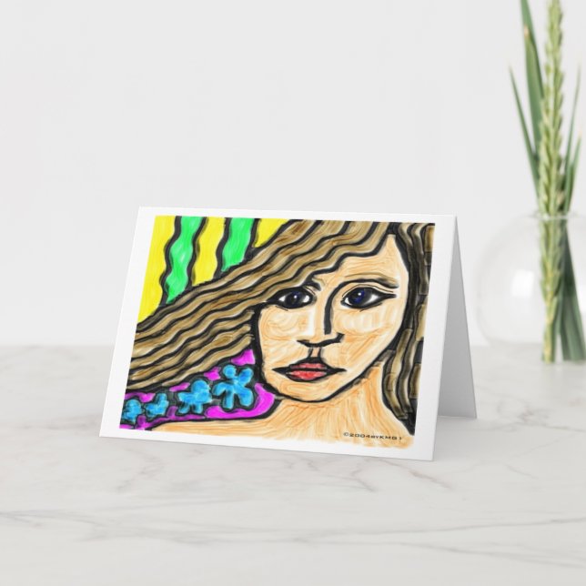 Carte Femme en verre souillé (Devant)