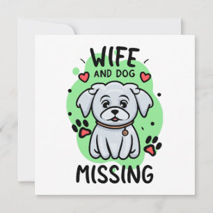 Carte Femme et chien manquants