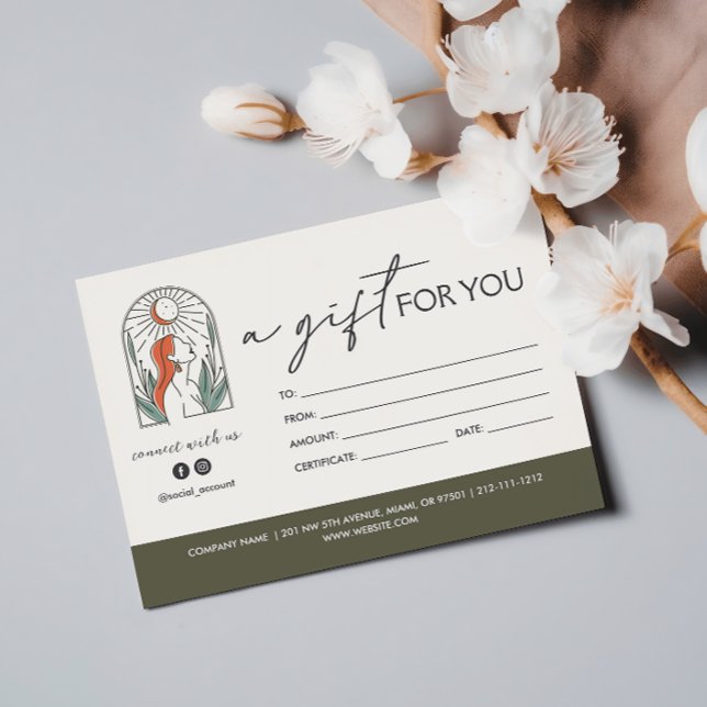 Carte Femme Feuille Moon Arch cadeau pour vous (Créateur téléchargé)