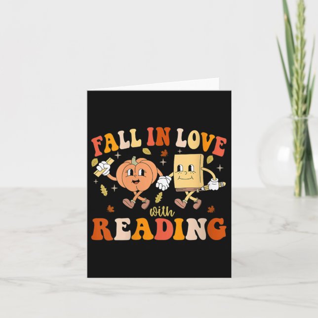 Carte Femme Groovy Tombez Amoureuse De La Lecture Thanks (Devant)