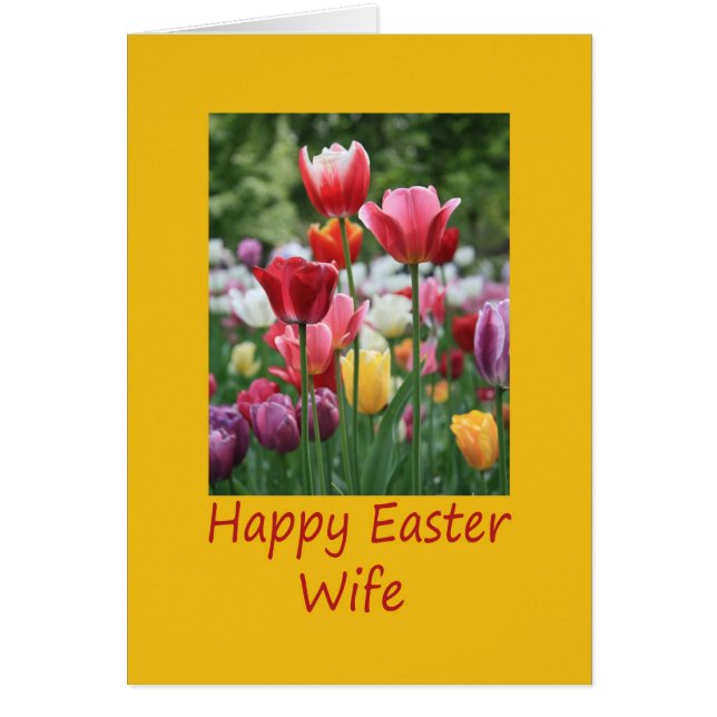 Carte Femme Happy Easter Tulip (Devant)