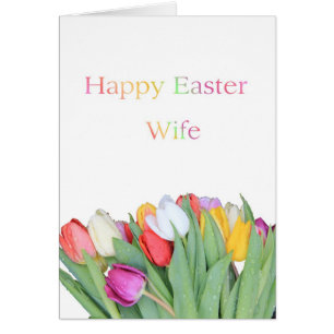 Carte Femme Happy Easter Tulip