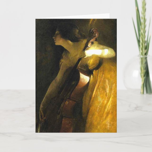 Carte Femme Jouant Au Cello (Devant)