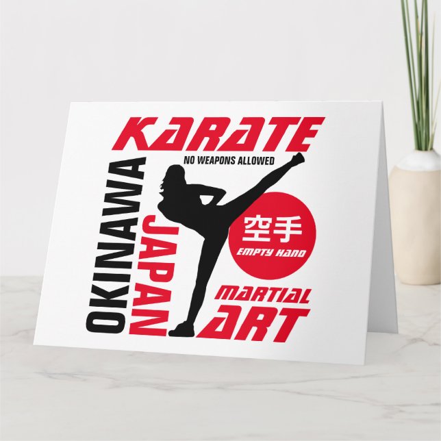 Carte Femme karaté (Devant)