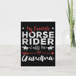 Carte Femme Mon cavalier Préféré M'Appelle Grand-Mère Ho
